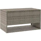 vidaXL Opbergbox voor buiten 100x55x55,5 cm poly rattan grijs