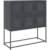 vidaXL Dressoir 100,5x39x107 cm koudgewalst staal antracietkleurig