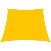 vidaXL Zonnezeil 160 g/m² 3/4x2 m HDPE geel