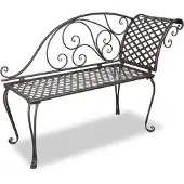vidaXL loungebank metaal rozenmotief 128cm