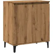 vidaXL Dressoir 60x35x70 cm bewerkt hout artisanaal eikenkleur