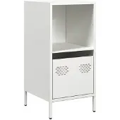 vidaXL Dressoir 35x39x73,5 cm koudgewalst staal wit
