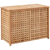 vidaXL Wasmand 87,5x46x67 massief walnotenhout