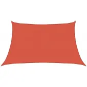 vidaXL Zonnezeil 160 g/m² 3/4x2 m HDPE terracottakleurig