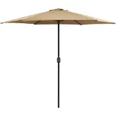 vidaXL Parasol met aluminium paal 270x246 cm taupe
