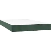 vidaXL Pocketveringmatras medium 120x200x20 cm fluweel donkergroen