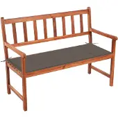vidaXL Tuinbank met kussen 120 cm massief acaciahout