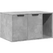 vidaXL Kattenbakkast 80x50x45 cm bewerkt hout betongrijs
