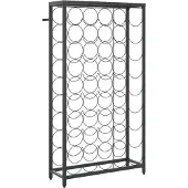 vidaXL Wijnrek voor 45 flessen 54x18x100 cm smeedijzer zwart