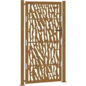 vidaXL Poort met sporenontwerp 100x175 cm weervast staal