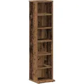 vidaXL Cd-kast 21x20x88 cm bewerkt hout oud houtkleurig