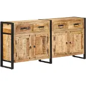 vidaXL Dressoir 172x35x80 cm massief mangohout