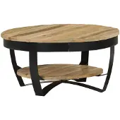 vidaXL Salontafel 65x32 cm massief ruw mangohout