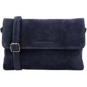 Hide & Stitches Suède Clutch/Schoudertas Brazos Navy