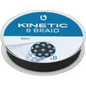 Kinetic Cyber 8 Gevlochten Vislijn 150 M Zwart 0.300 mm