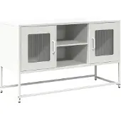 vidaXL TV-kast, wit, 100,5 x 39 x 60,5 cm, staal