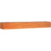 vidaXL Plantenbak verhoogd 400x80x45 cm cortenstaal roestig