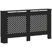 vidaXL Radiatorombouw 152x19x81,5 cm MDF zwart