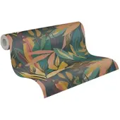 Living Walls WILDE BLADEREN BEHANG | Natuur - Meerkleurig Groen Beige Blauw Bordeaux - Anna D'Andrea