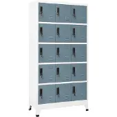 vidaXL Lockerkast 90x40x180 cm staal lichtgrijs en donkergrijs