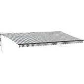vidaXL Luifel automatisch uittrekbaar LED 600x300 cm antraciet en wit