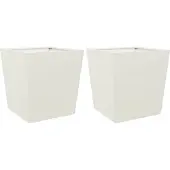 vidaXL Plantenbakken 2 st 50x50x50 cm staal wit