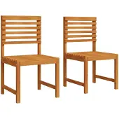 vidaXL 2 st Tuinstoel Massief acaciahout Bruin