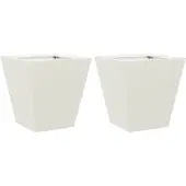 vidaXL Plantenbakken 2 st 30x30x30 cm staal wit