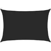vidaXL Zonnezeil 160 g/m² 3,5x5 m HDPE zwart