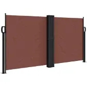 vidaXL Windscherm uittrekbaar 120x600 cm bruin