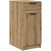 vidaXL Bureaukast 33x50x75 cm bewerkt hout artisanaal eikenkleurig