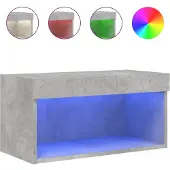 vidaXL Tv-meubel met LED-verlichting 60x30x30 cm betongrijs