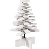 vidaXL Kerstdecoratie kerstboom 60 cm massief grenenhout wit