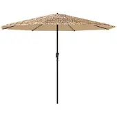 vidaXL Parasol met stalen paal 388x388x248 cm bruin
