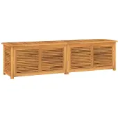 vidaXL Tuinbox met zak 200x50x55 cm massief teakhout