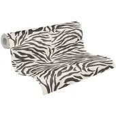 Living Walls EXOTISCH ZEBRAPRINT BEHANG | Dierenhuid - Zwart Wit - Anna D'Andrea