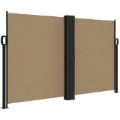 vidaXL Windscherm uittrekbaar 140x1200 cm taupe
