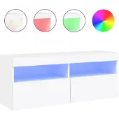 vidaXL Tv-wandmeubel met LED-verlichting 100x30x40 cm wit