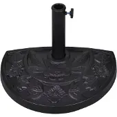 vidaXL Parasolstandaard, half rond, parasolvoet, standaard