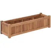 vidaXL Plantenbak verhoogd 100x30x25 cm massief teakhout