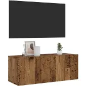 vidaXL Tv-wandmeubel 80x30x30 cm bewerkt hout oud houtkleurig