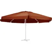 vidaXL Vervangingsdoek voor parasol 610 cm terracottakleurig