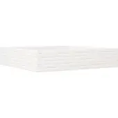 vidaXL Plantenbak 110x110x23 cm massief grenenhout wit