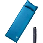 vidaXL Kampeermatras met kussen zelfopblazend 1-persoons turquoise