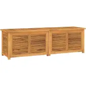 vidaXL Tuinopslag met zak, 175x50x55 cm, massief teakhout