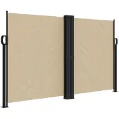 vidaXL Windscherm uittrekbaar 140x1200 cm beige