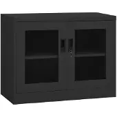 vidaXL Kantoorkast 90x40x70 cm staal antracietkleurig