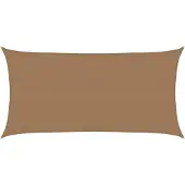 vidaXL Zonnezeil 160 g/m² 3x6 m HDPE taupe