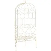 vidaXL Tuinbank 95 cm ijzer antiekwit