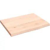 vidaXL Wastafelblad 40x30x2 cm onbehandeld massief hout